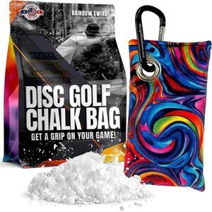 Disc Golf Chalk Bag | Dry Your Hands in the Heat of Summer | Attaches to Bag